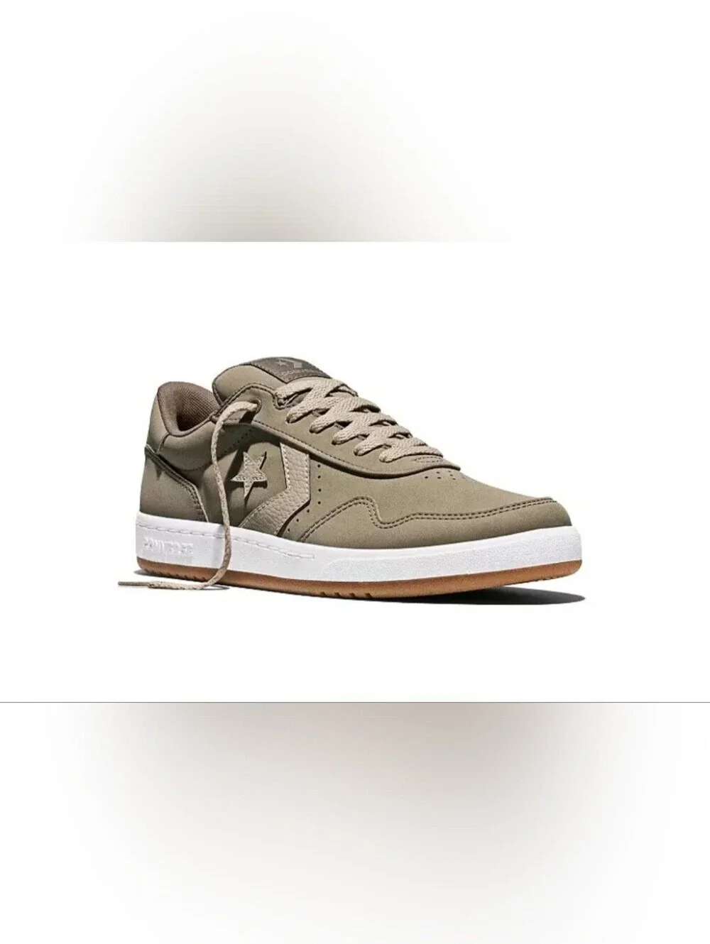 Converse Unisex Sport Casual Men's Low-Top Sneakers in Taupe with White Midsole